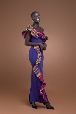 Nile Dress (Purple Kikoi) - www.makula.store