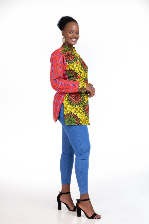Mara Maasai x African Print Trench Coat (red) – Makula LLC