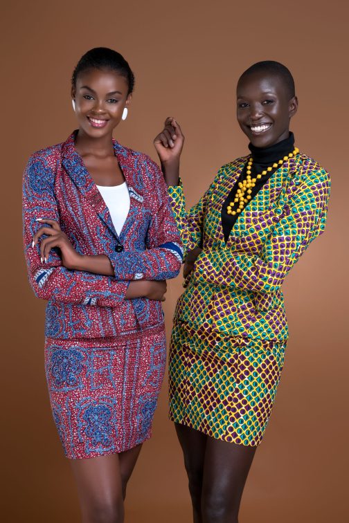 Green African Print Suit (set) - www.makula.store