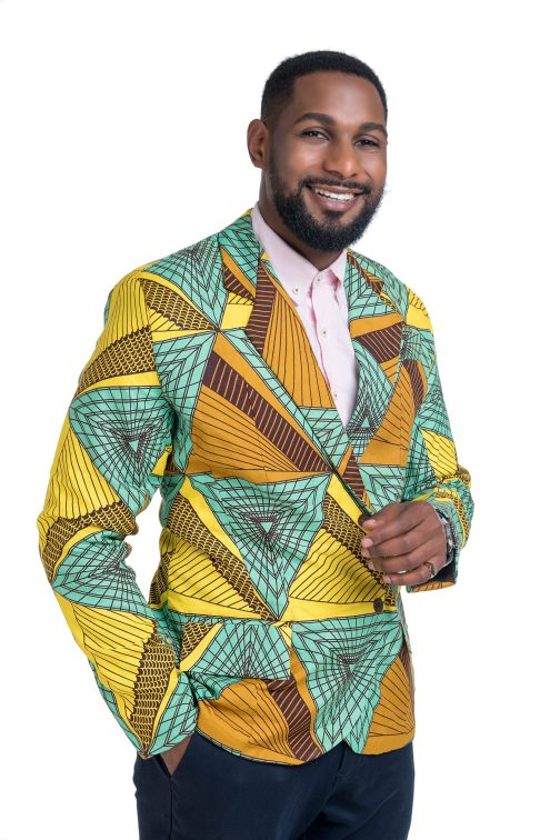 Kofi Men’s African Print Coat - www.makula.store